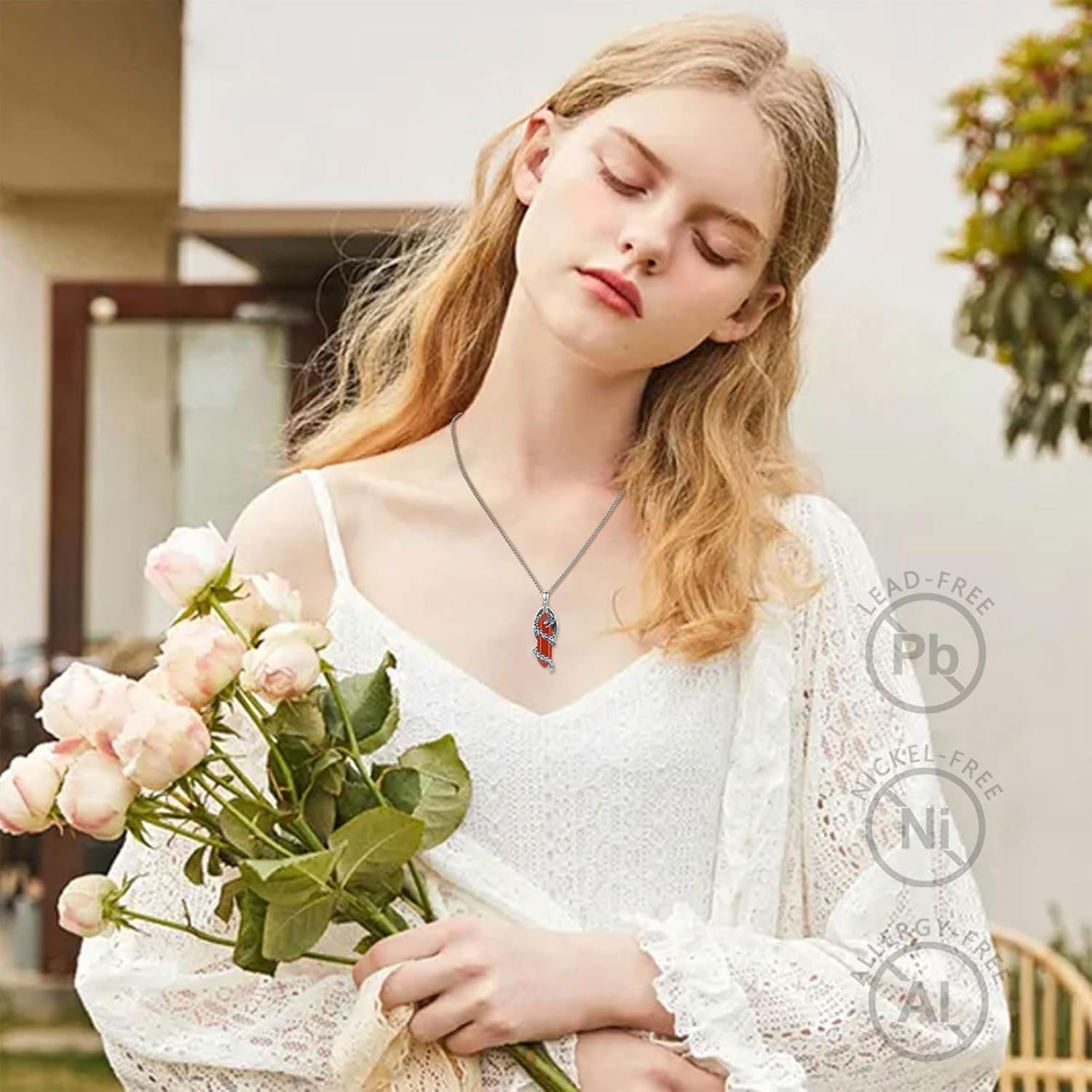 Vito Dragon Necklace for Women Men, Hexagonal Prism Obsidian/Rose Quartz/Lapis Lazuli/Amethyst/Turquoise Healing Crystal Energy Amulet Protection Jewelry Gift, 20"+2" - Image 4