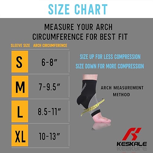 Miniatura 8 de 3 pares de mangas de compresión de tobillo para fascitis plantar, tobilleras para recuperación de lesiones, calcetines de neuropatía de punta