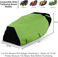 Vista 3 de Funda para cortacésped con accesorio de ensacado, ajuste universal para cubiertas de hasta 54 pulgadas con ensacadora, cubierta de tela Oxford 600D