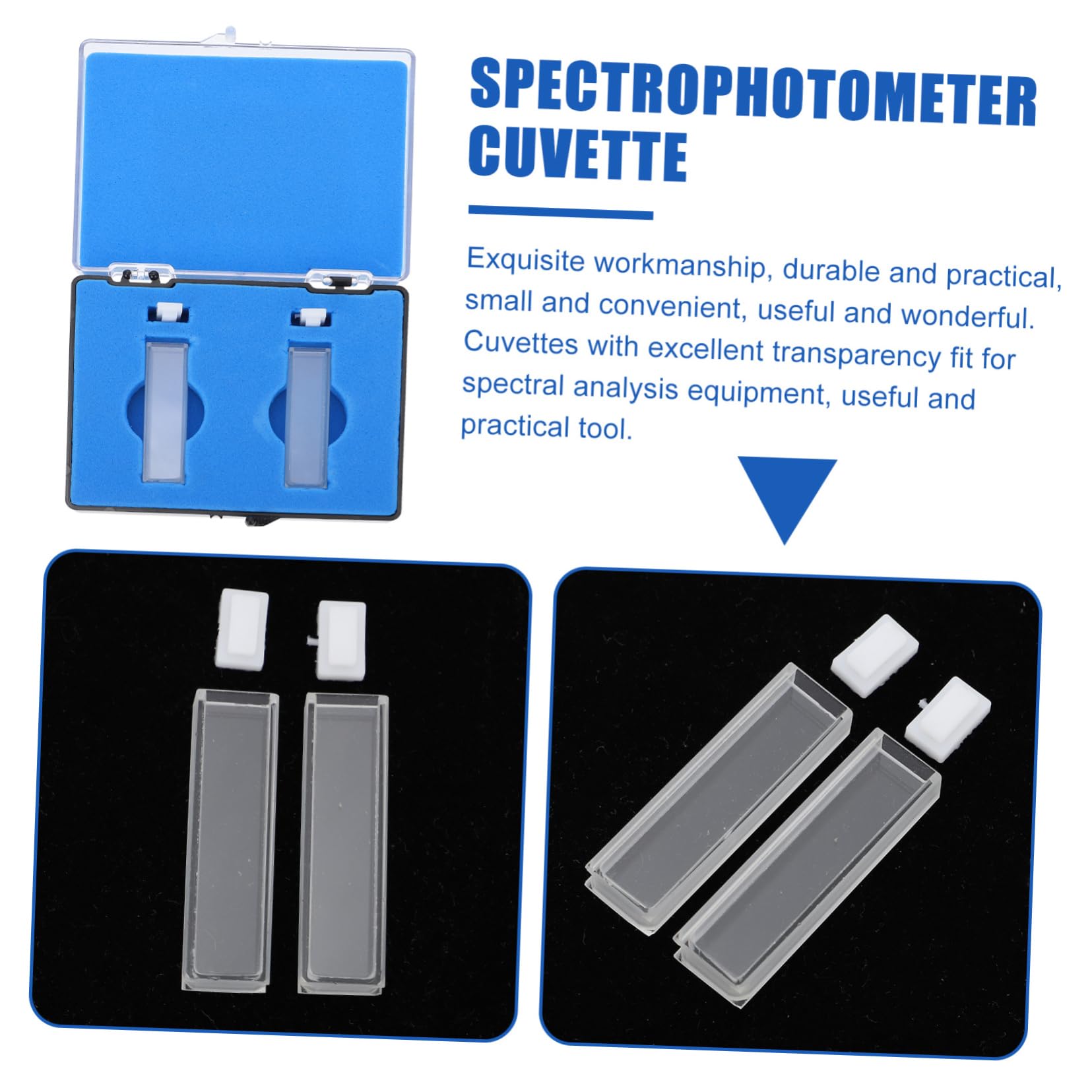 iplusmile 2stücke Labor-glasküvetten Transparent Stabile Optische Küvettenzellen Für Spektralphotometer Langlebig Und Bruchfest Geeignet Für Präzise Laboranalysen