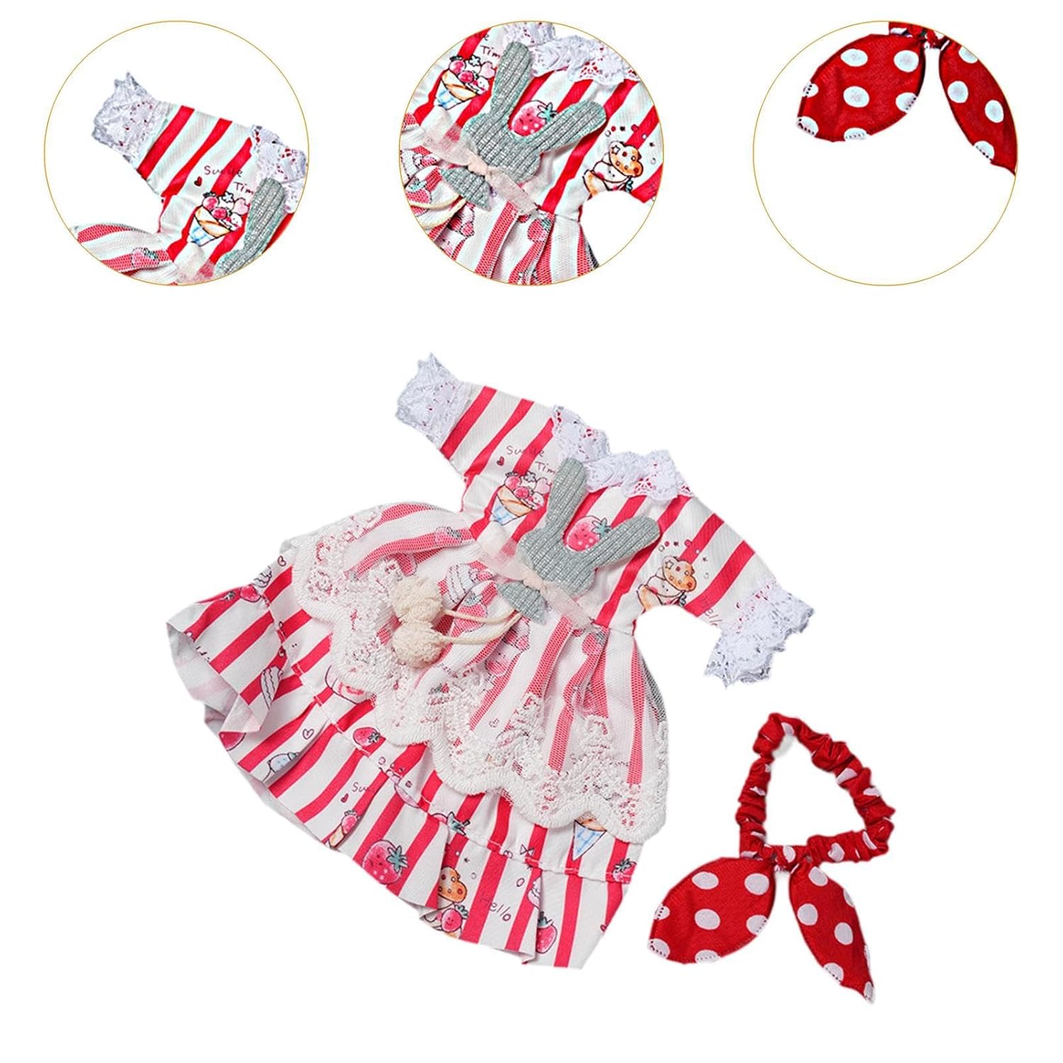 THE STYLE SUTRA 1/6 Doll Princess Dress for Kids Cosplay for 30cm Princess Doll Fashion Girl red 4 71mkTAlKM2L. SL1500