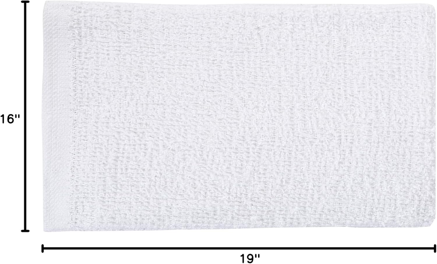 Linteum Textile Supply Kitchen Bar Mop Terry Towels Set White Reusable Cleaning Cloth 16x19 Inch Dishcloths for Washing Dishes Absorbent Dish Rags 100% Cotton Quick Dry Bar Towel Shop Rags [60 Pack]