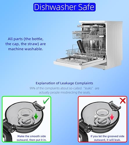 Miniatura 7 de Botella de agua aislada para bicicleta de 24 onzas, acero quirúrgico sin sabor a plástico, agarre más fuerte para MTB y grava, ChugSip 2 en 1, tapa