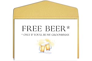 Funny Groomsmen Proposal Card, Free Beer Best Man Proposal Card, Will You...