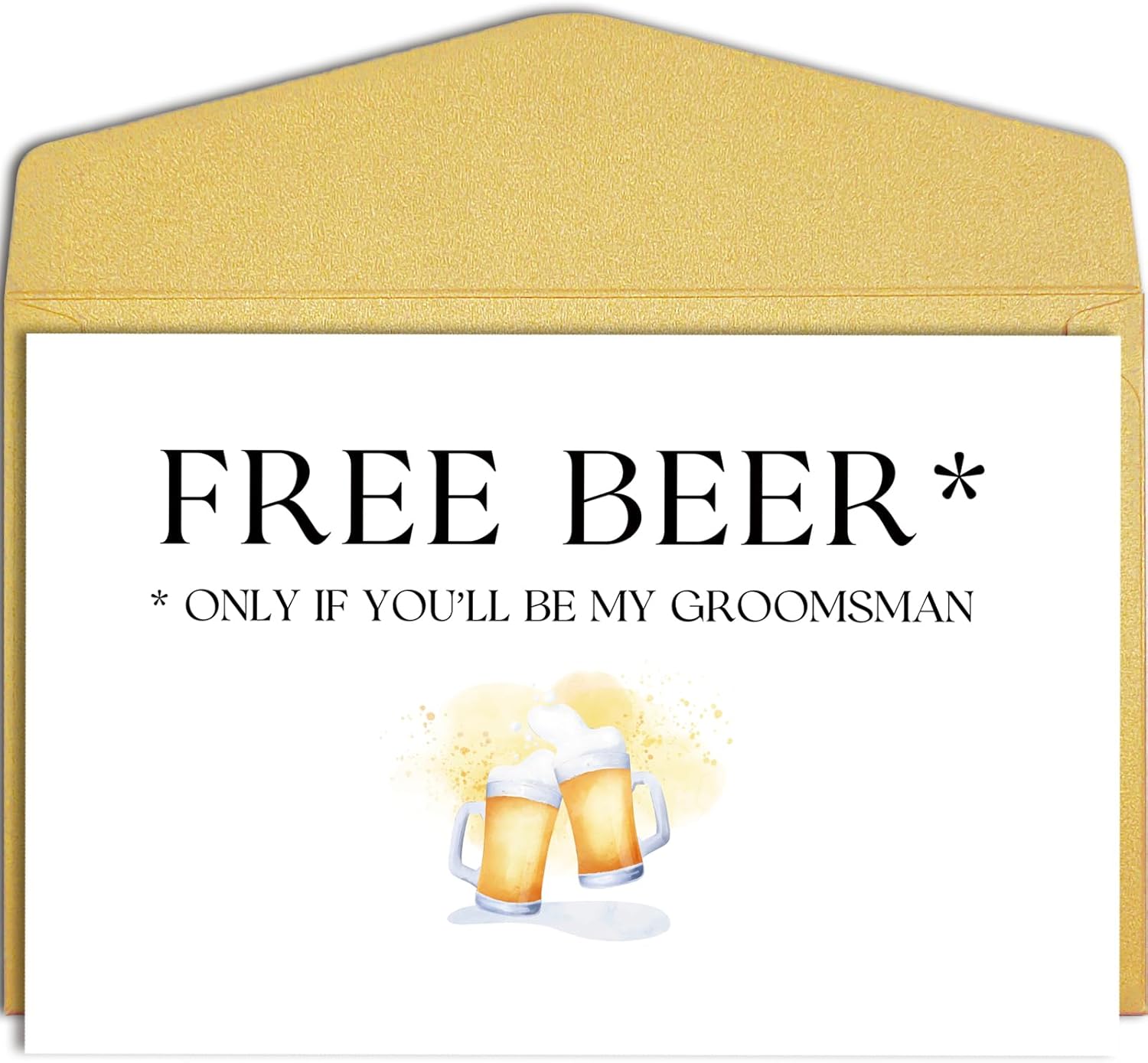 Funny Groomsmen Proposal Card, Free Beer Best Man Proposal