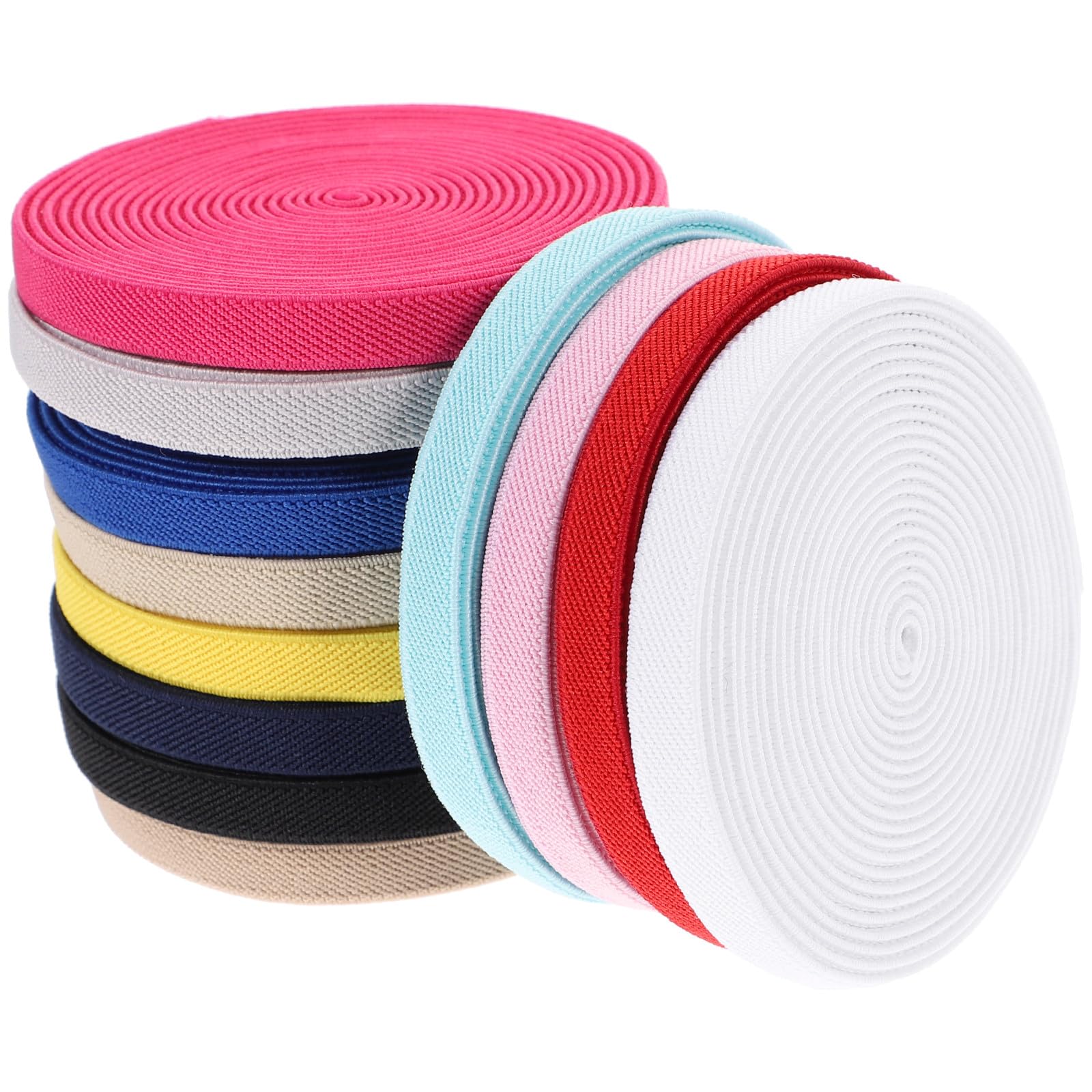 Bandes élastiques pour couture Jojofuny | Lot de 12 pièces de 1cm de large en polyester
