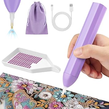 Electric Diamond Painting Pen, Wireless Vacuum Pen for Diamond Art Kit