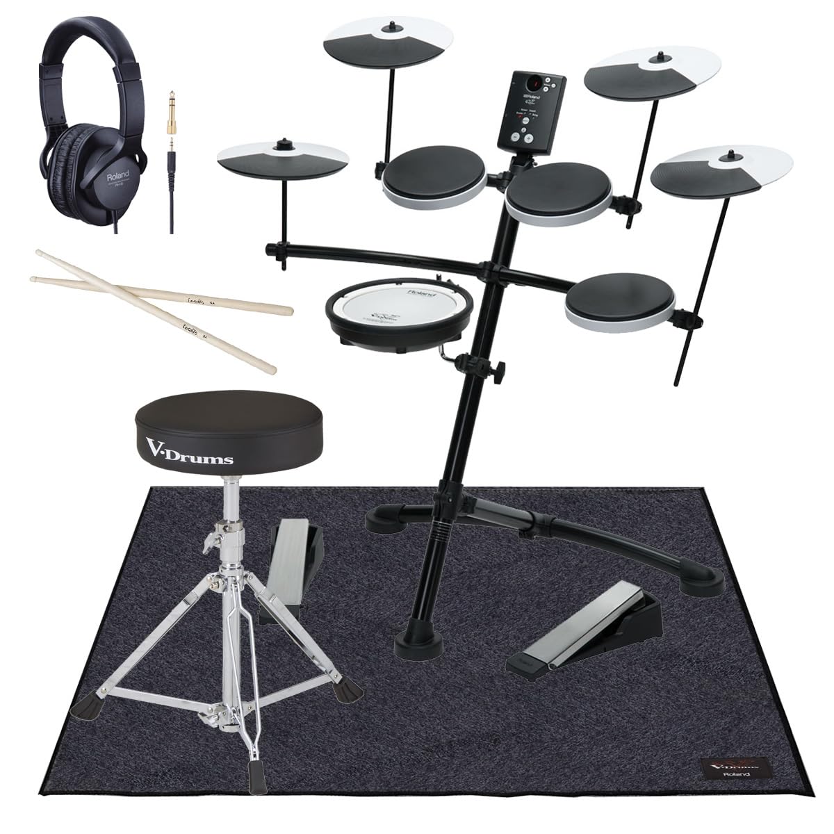 美品 Roland V-Drums TD-1KV 3シンバル Amazon | Roland ローランド 電子ドラム V-Drums Kit TD-1K
