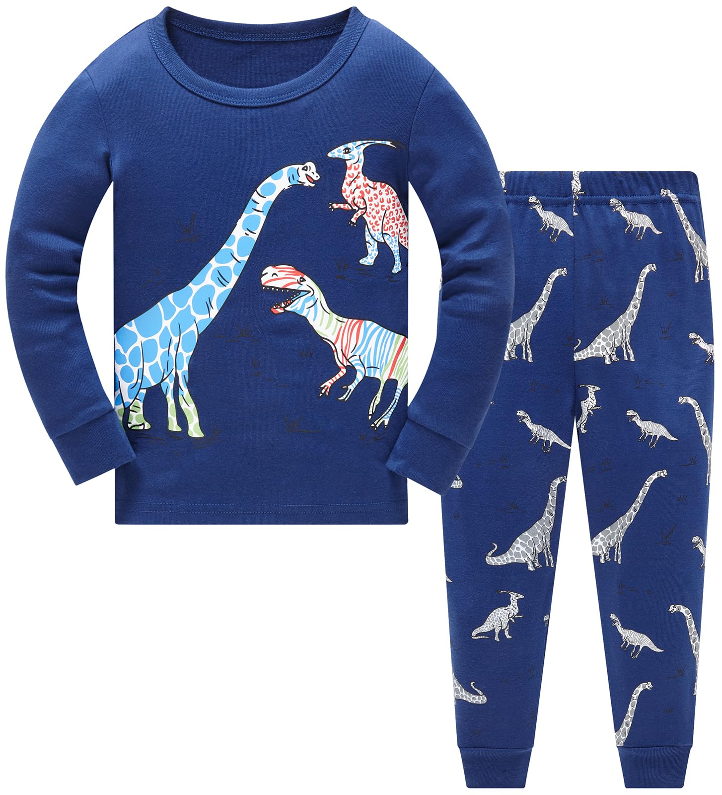 TEDD Boys Pyjamas Dinosaur Nightwear Cotton Toddler Clothes Kids Sleepwear Long Sleeve Christmas Pjs Sets 2 Piece Outfit Xmas Gift 1-12 Years — view 20