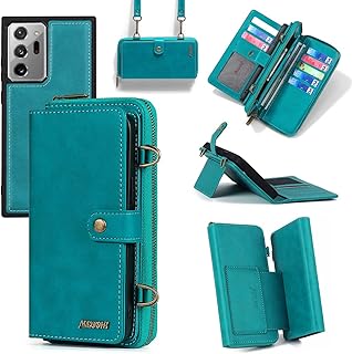 Compatible with Samsung Galaxy Note 20 Ultra Glaxay Note20 Plus 5G Wallet Case Stand Multi-Function 2in 1 Detachable Magnetic Phone Cover for Gaxaly Notes 20Ultra Note20+ U + 20+ Twenty Not S20 Blue