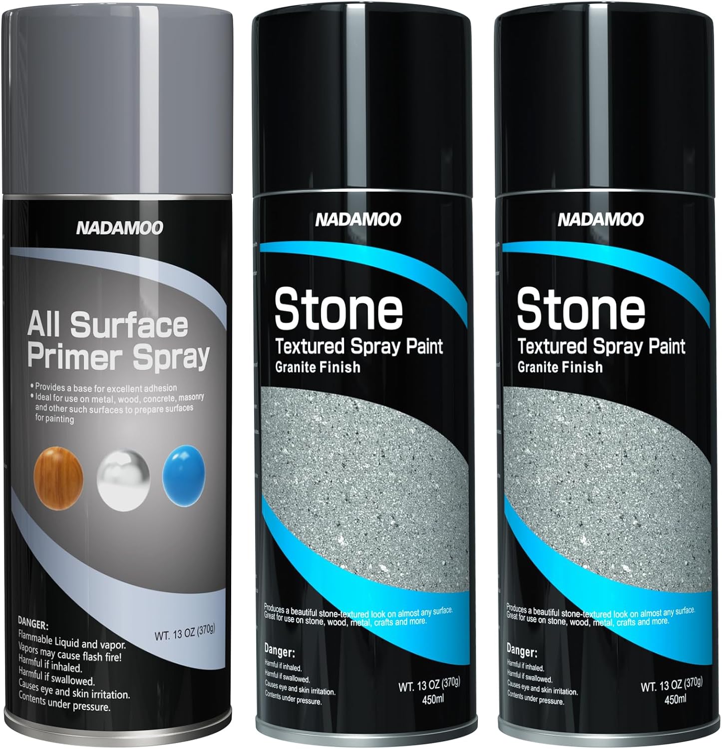 NADAMOO Primer & Stone Texture Spray Paint 2 Cans