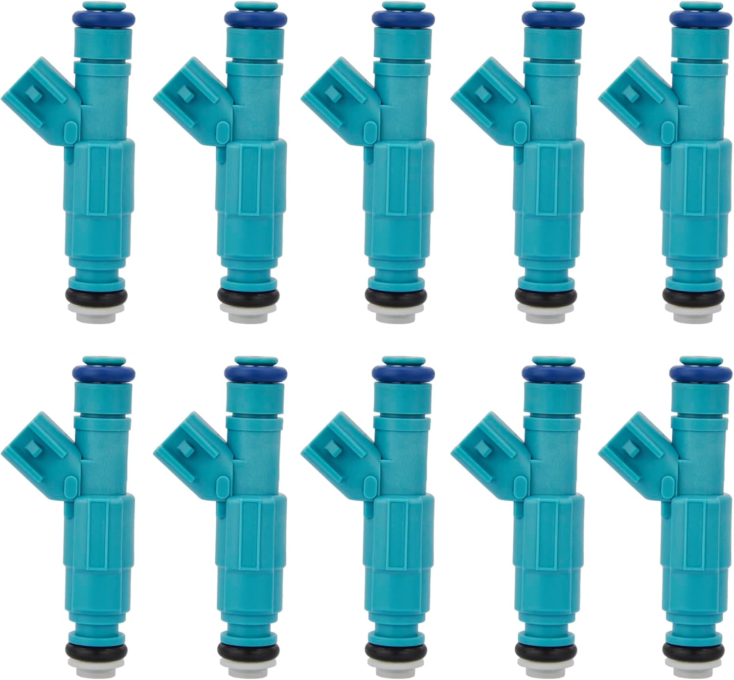 10pcs Fuel Injectors Compatible with Ford 2004-2007 E-350 Super Duty, 2004-2007 E-450 Super Duty, 2005 E-350 Club Wagon, V10 6.8L, Replace# FJ952, 0280156217