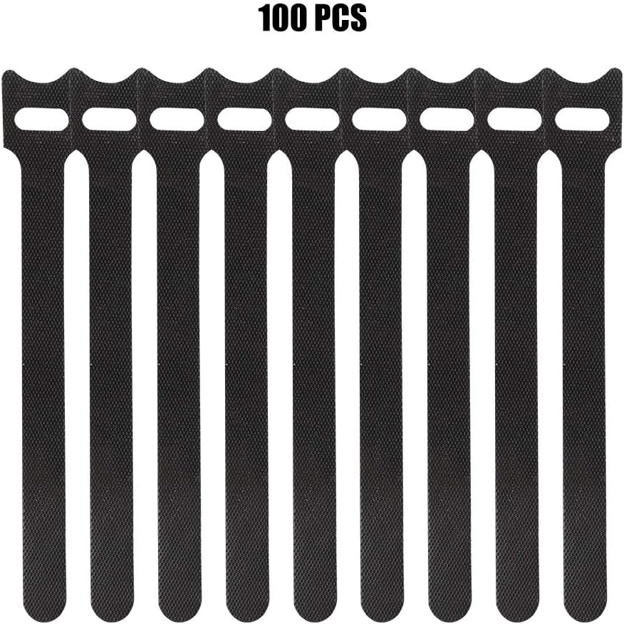The Multipurpose Cable Ties 100 Pieces Cable Organizer Telephone Cable Management Headphones Ties Wire Winder 12 * 150 m Nylon Tape Back to Tape-K