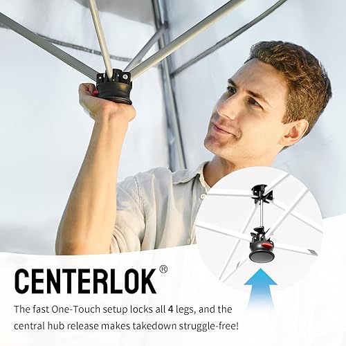 Miniatura 2 de CROWN SHADES Tienda de campaña desplegable de 10 x 10 pies, sombra para exteriores con bolsillos laterales, refugio solar fácil de instalar con