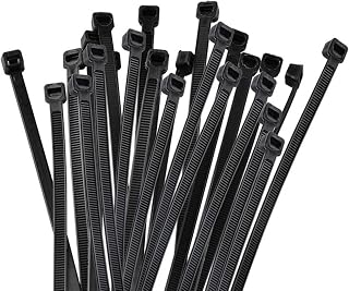100 Pack Cable Zip Ties, 4 inch Mini Premium Nylon Tie Wraps, Small Heavy Duty Self-Locking Electrical Cord Management Plastic Wire Ties, Multi-Purpose Black Cable Ties for Computer/Garden Fence