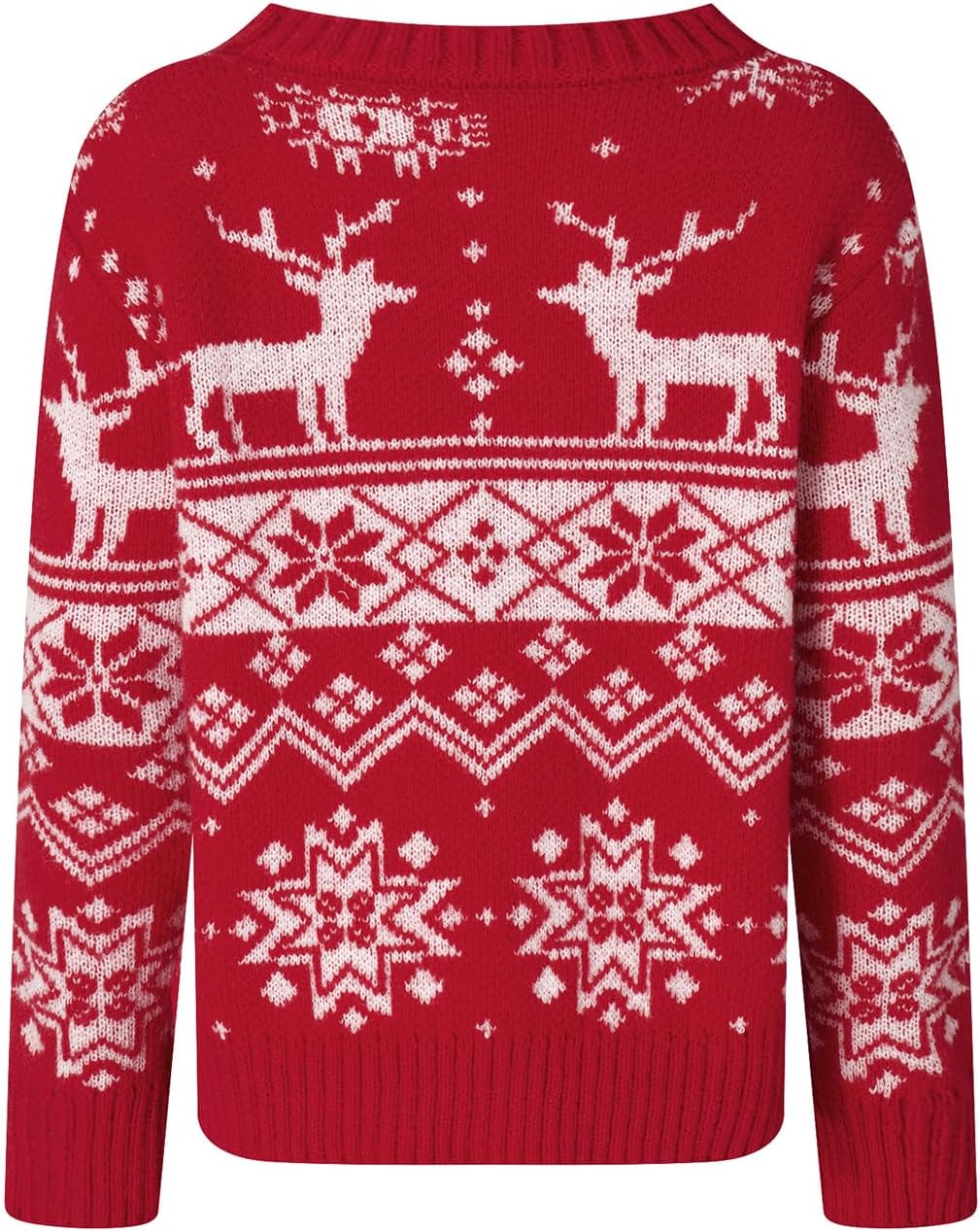 Family Ugly Christmas Sweaters Cute Long Sleeve Crew Neck Reindeer Knitwear Pullover Top Fall Winter Clothes