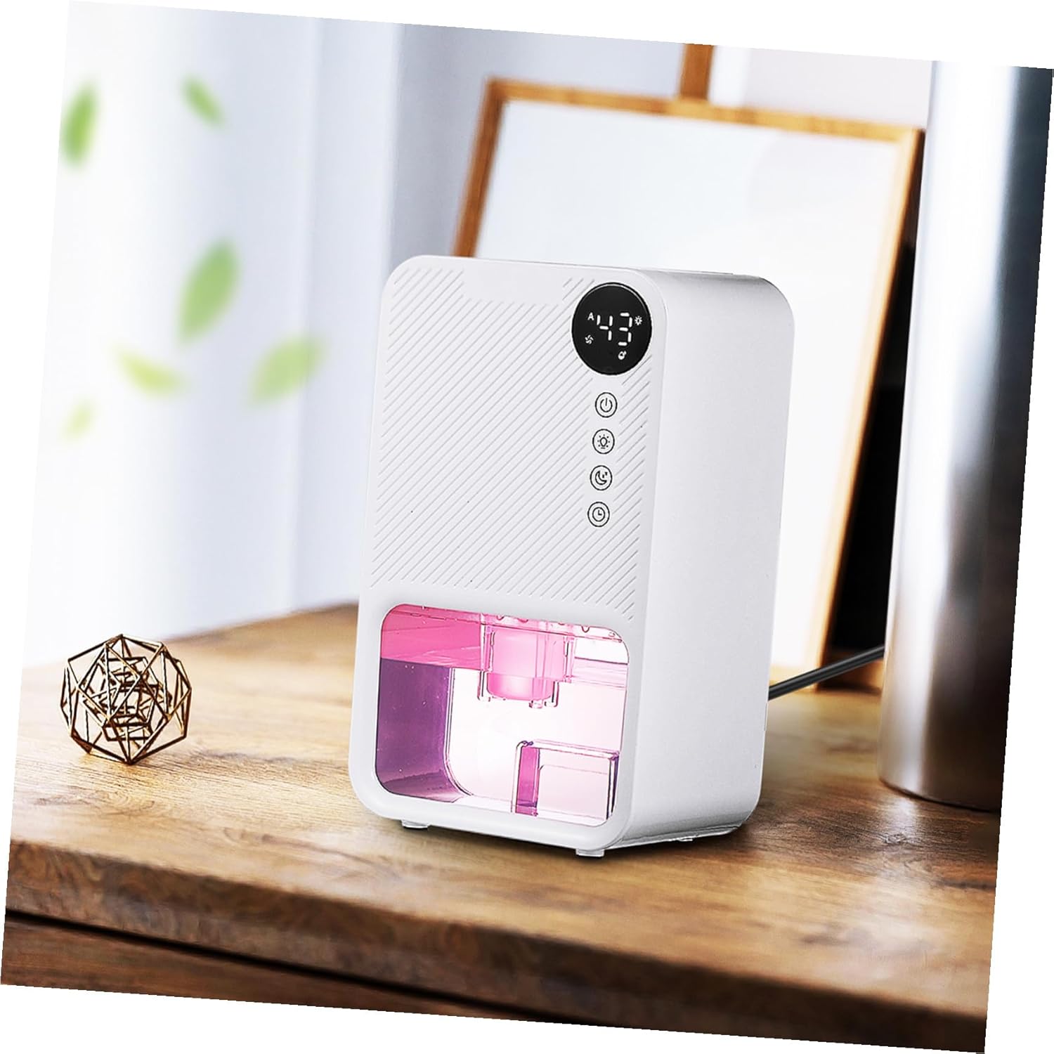 Small Portable Dehumidifier for Home and Rv Efficient Moisture Removal with Tank Auto Power-off Safety for Bedroom Bathroom Basement White US Plug