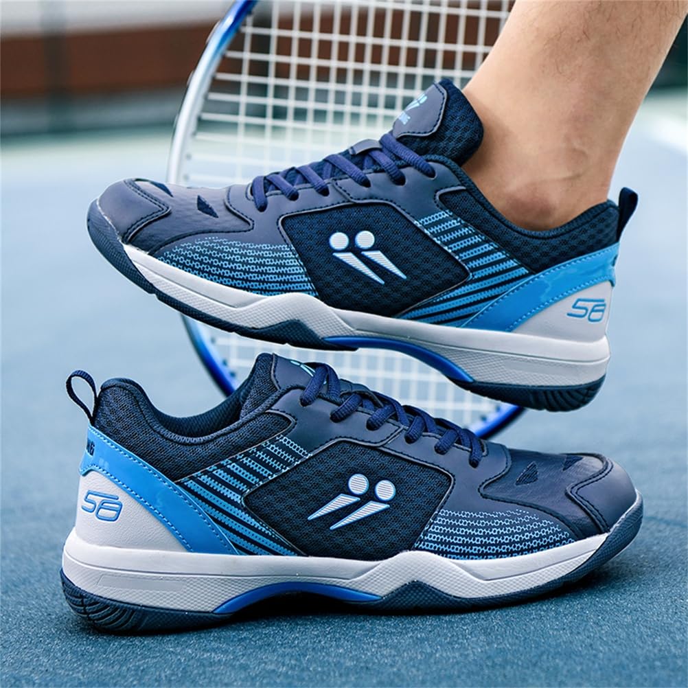 JiuQing Buty do pickleballa dla mężczyzn i kobiet buty do badmintona i siatkówki buty treningowe na kortach halowych antypoślizgowe lekkie
