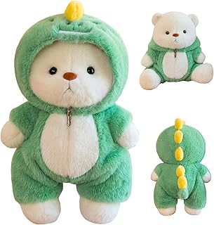 BAISHUWU Ours en Peluche, 30CM O-urs Teddy Bear, Nounours en Peluche Doudou Ours, Teddy Super Doux, Ourson Mignon avec Vêtements Amovibles, Peluc-hes Teddy Bear P-eluche, Ou-RS en Pel-uche Teddy (M2)
