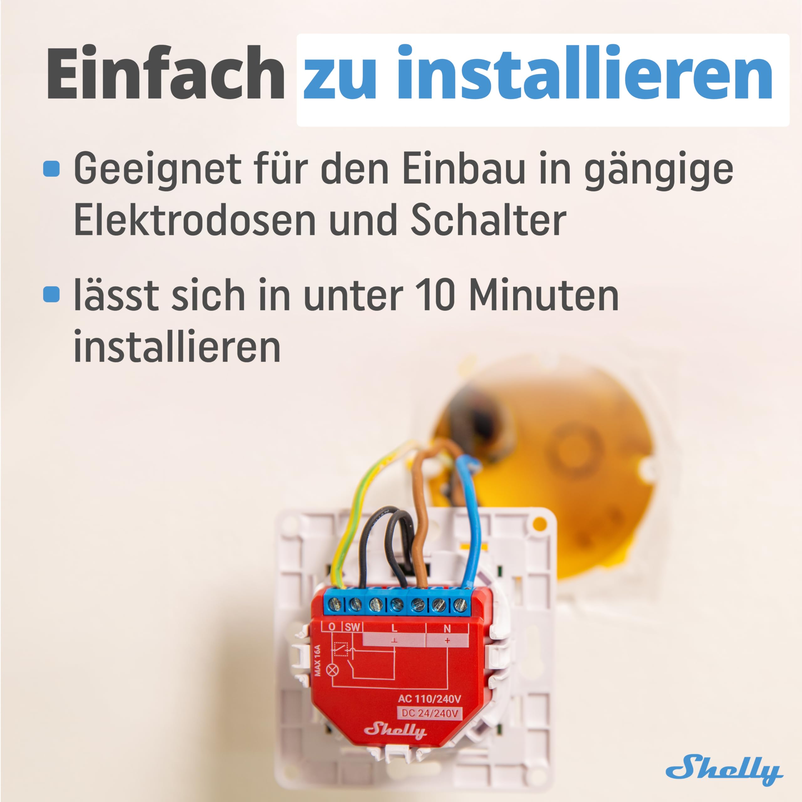 Shelly Pro 3EM (120A) | WLan & Bluetooth Smart Energy Monitoring 3-Phasen-Relaisschalter & Plus 1PM | WLAN & Bluetooth Relais Schalter mit Strommessung