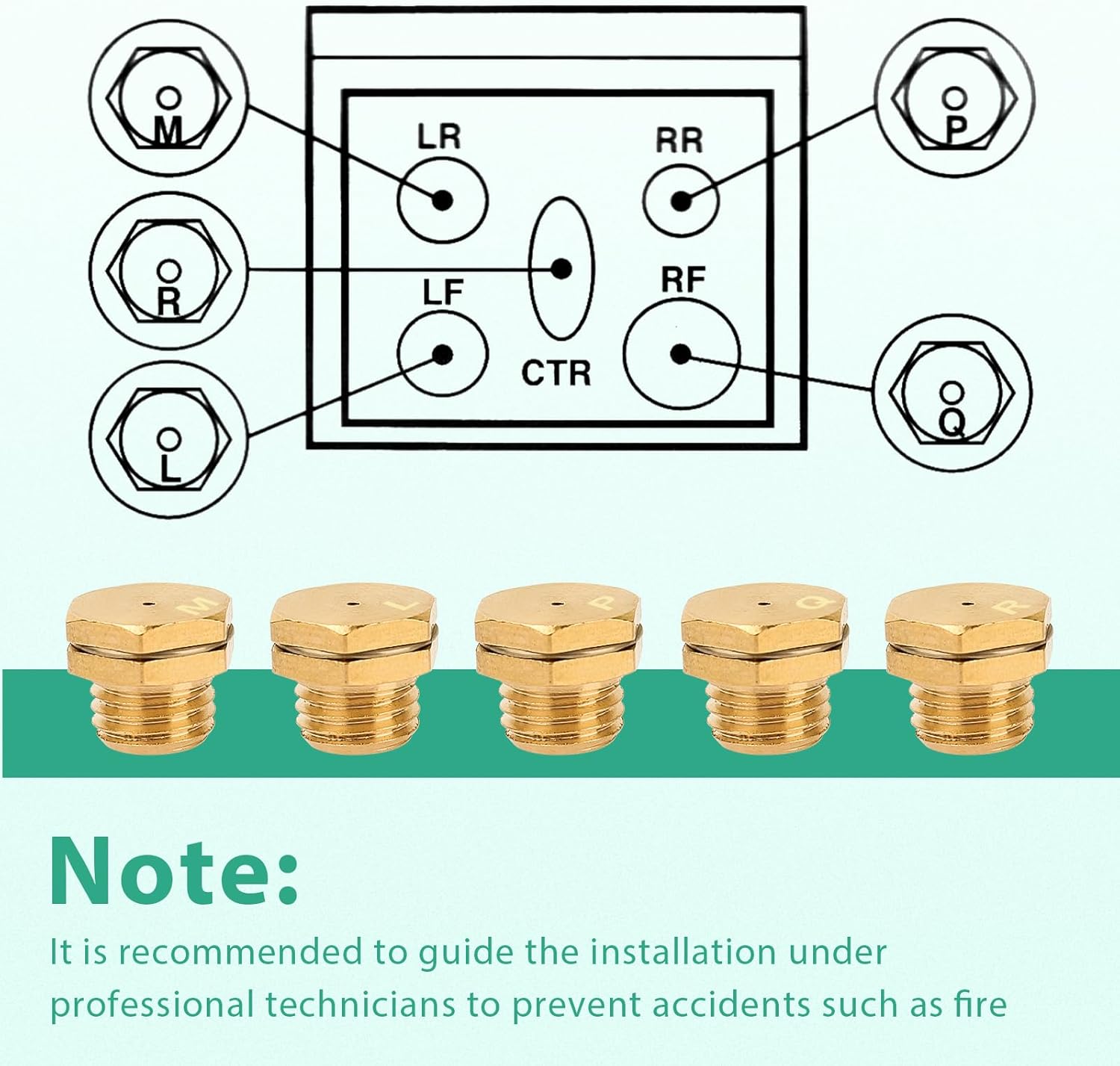AGM73069204 Gas Range Conversion Kit, Compatible with LG Kenmore Elite Gas Stove Propane Range LP Gas Orifice Kit Replacement Parts for Gas Range, Oven, Stove