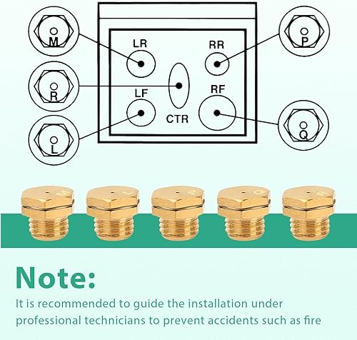 Miniatura 4 de AGM73069204 Kit de conversión de rango de gas, compatible con LG Kenmore Elite Gas Stove Propane Range LP, kit de orificio de gas de repuesto para