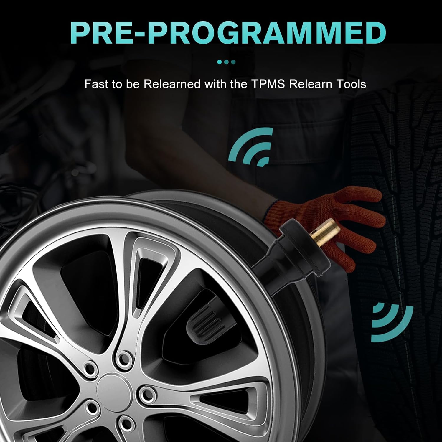 100 PCS 20008 TPMS Snap-in Tire Pressure Sensor Valve Stem for 2005-2016 Dodge Chevy Ford VW Subaru Buick GMC Chrysler Jeep Cadillac Pontiac Lincoln RAM Saturn Mercury Suzuki 17-20008 20018