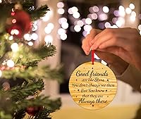 Vista 5 de PETCEE Adornos de Navidad en liquidación – Adornos de amistad 2025 Good Friends Decoración colgante para árbol de Navidad, recuerdo, regalos