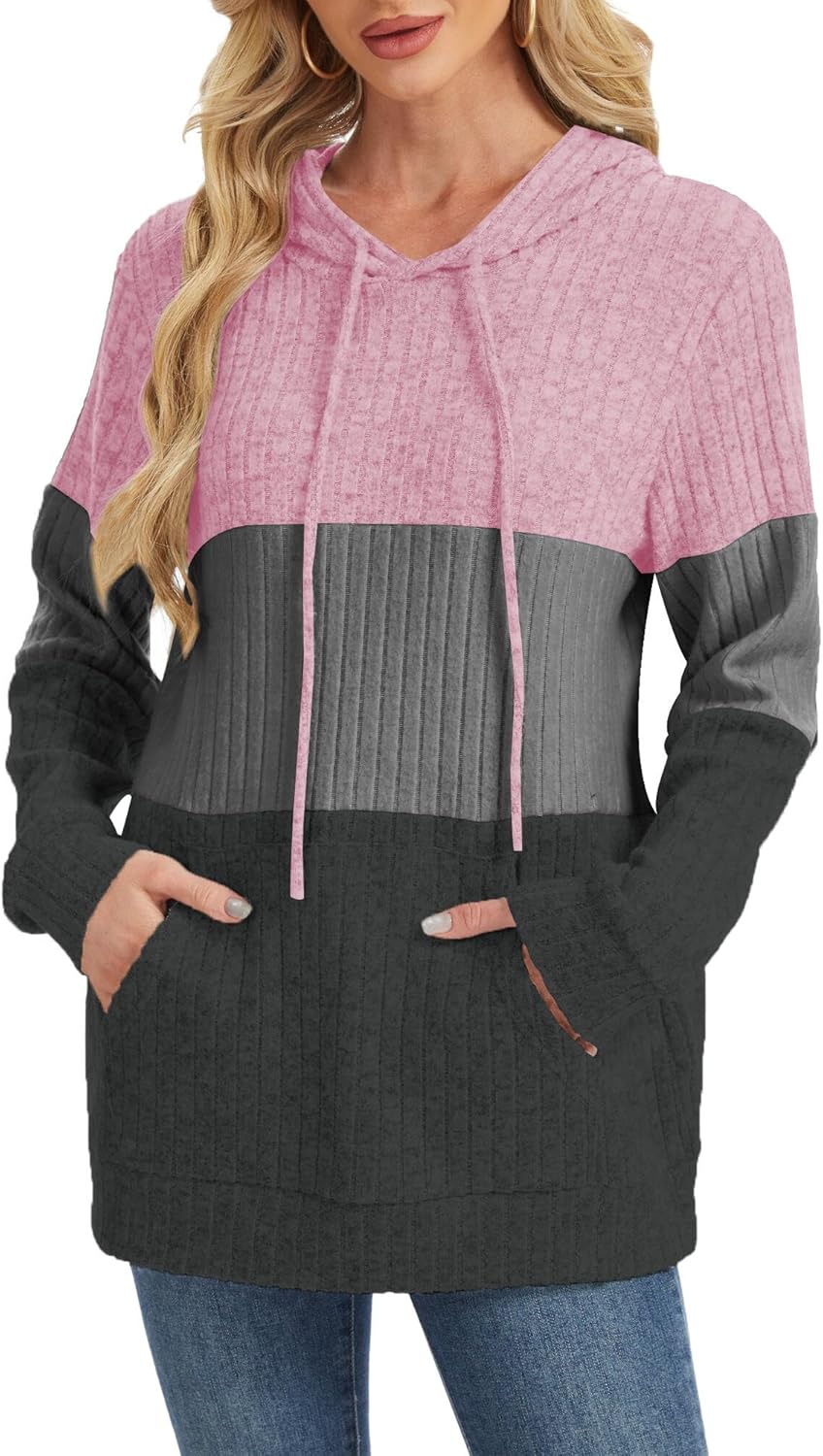 Hoodies for Women Casual Long Sleeve Drawstring Loose Fit Pullover Sweaters Tops for Women Trendy 2025 Fall Fashion - Image 4