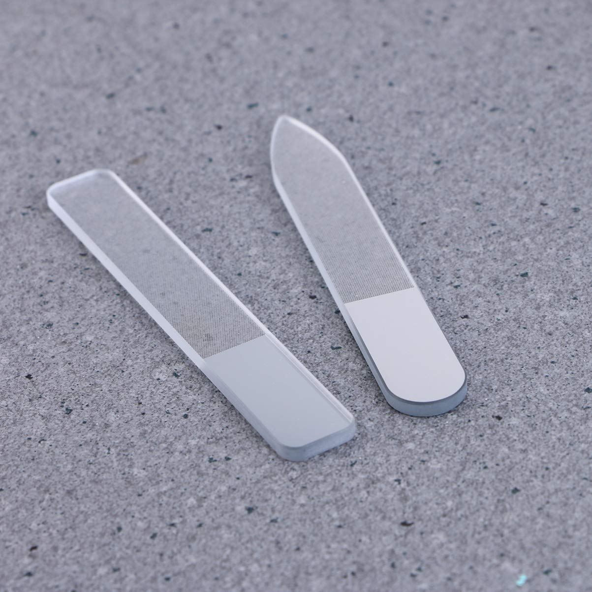 minkissy 6pezzi Cristallo Unghie Professionale Doppia Faccia Strumento Per Manicure Art Con Design Compatto e Custodie Portatili Per Unghie Lisce e Eleganti