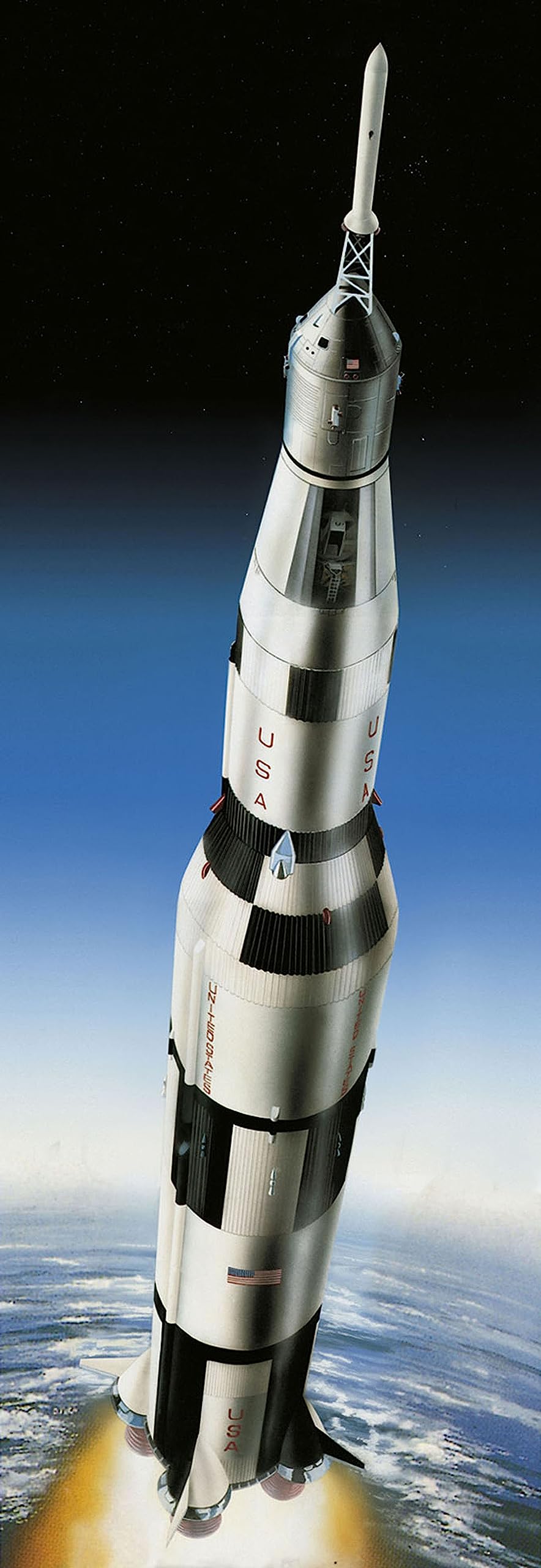 Revell 03704 Apollo 11 Saturn V Rocket Model Kit, White - Image 8