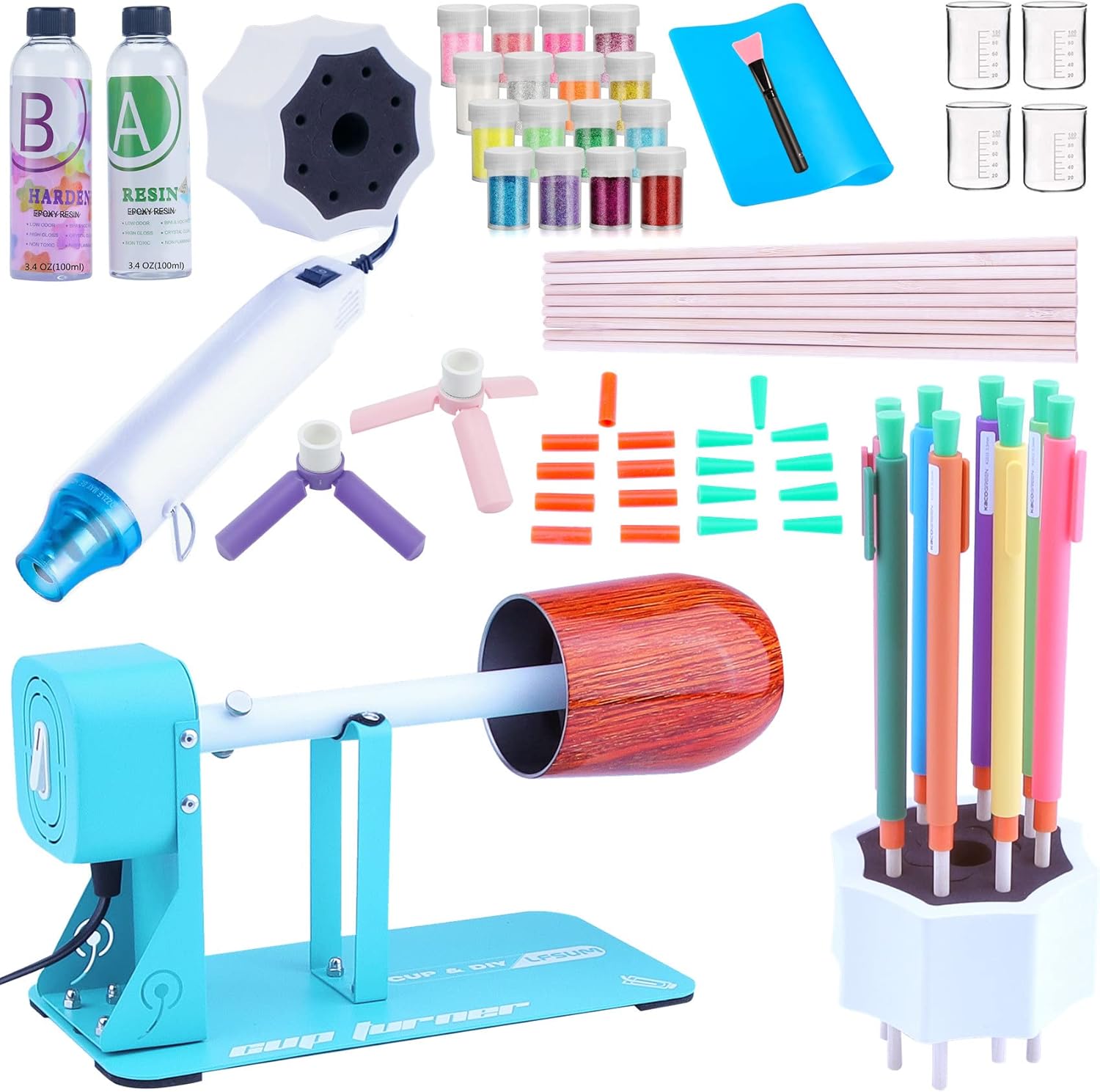 Cup Turners for Tumblers Starter kit,Pen Spinner for Epoxy