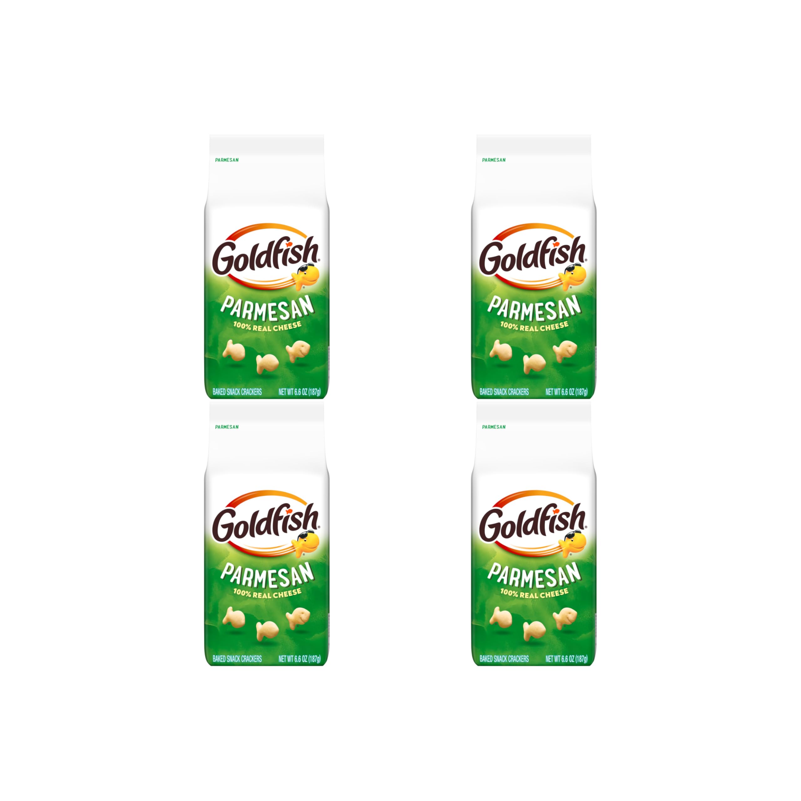 PEPPERIDGE FARM Parmesan Crackers, Snack Crackers, 6.6 oz bag (Pack of 4)