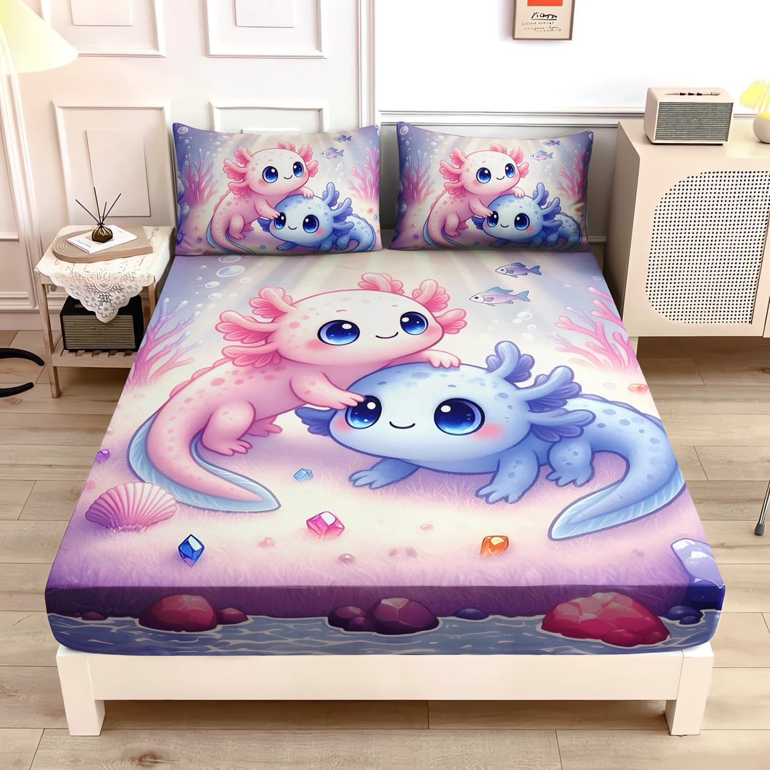 Horse Bedding Western Fitted Sheets for Teens,Farm Animal Bed Set for Kids Boys Girls Room Horse Decor,Desert Theme Bedding Full Size Bed Set,1 Fitted Sheet+2 Pillowcases.