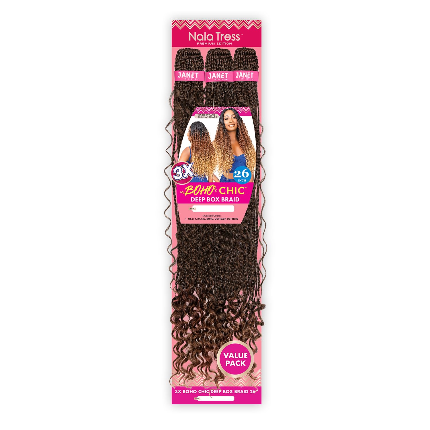 Amazon.com : Janet Collection Crochet Braids Nala Tress 3X Boho