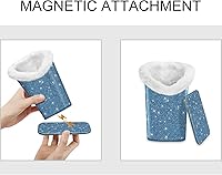 Vista 148 de Fintie Soporte para anteojos forrado de felpa con base magnética, estuche de cuero vegano prémium para lentes