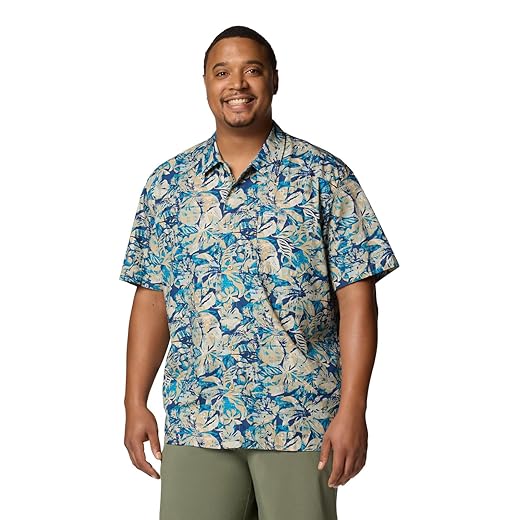 Columbia Men's Trollers Best Short Sleeve Shirt, Key West BigMouth Print, X-Large