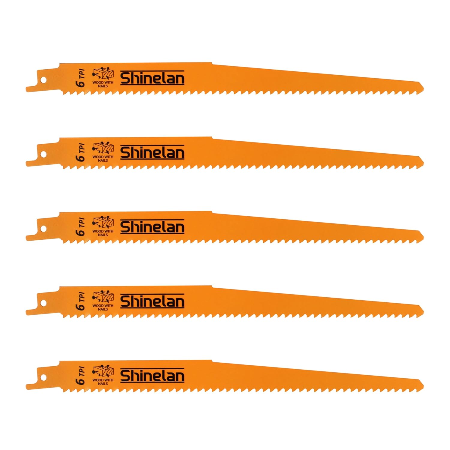 DW4803 for DEWALT Reciprocating Blades, 9" 6TPI Bi-Metal， 5Pcs