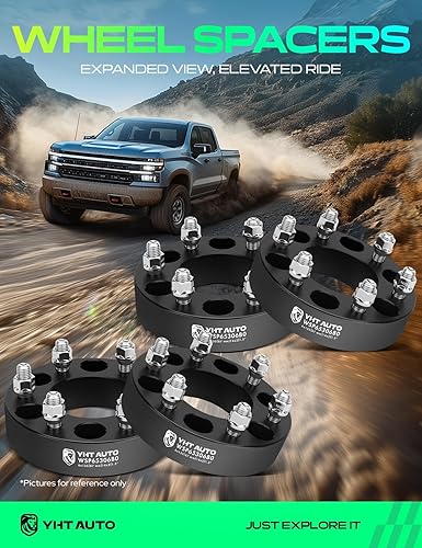 Miniatura 2 de YHTAUTO Espaciadores de rueda de 1.5 pulgadas para Ford F-150, Expedition y Lincoln Navigator 2003-2014, Mark LT, espaciadores de neumáticos Negro