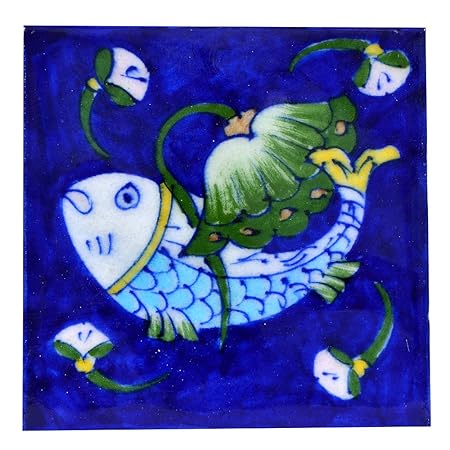 SHRIYAM CRAFT Decorative Ceramic Tiles for Wall (10x10x10 cm, Multicolour)