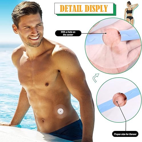 Miniatura 4 de Paquete de 48 parches adhesivos transparentes impermeables para ducha, protectores para sensores CGM, protectores para cinta transparente precortada