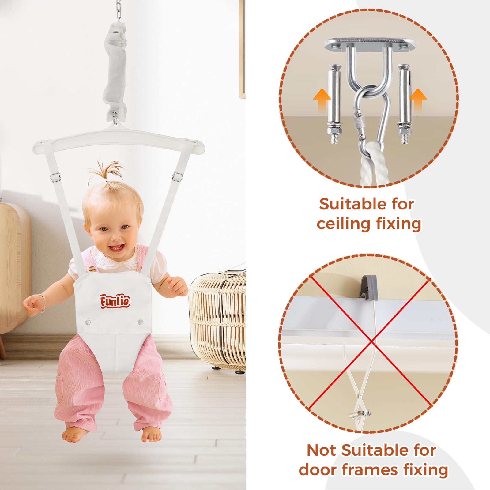 FUNLIO Pull pour bébé avec support pour 6 à 24 mois, pull pour bébé pour jouer en intérieur