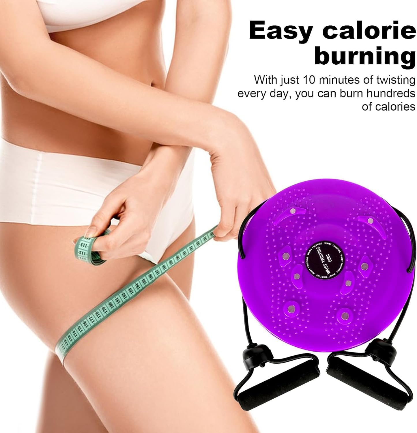 Disque Twist Waist Avec Corde De Traction, Panneau Torsion Appareil De Fitness Pour Perdre Du Poids - Sport