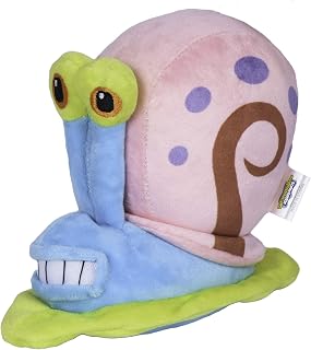 SpongeBob SquarePants for Pets Gary The Snail Figure Plush Dog Toy | 6 Inch Small Dog Toy for Spongebob Fans | Gary Snail Squeaky Dog Toy for All Dogs Made from Soft Plush Fabric