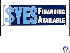 Yes $ Financing Available Banking Support Promotional Advertising Banner Sign