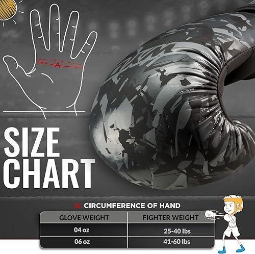 Miniatura 7 de WYOX Guantes de boxeo para niños de 4 onzas, 6 onzas, 8 onzas, guantes de boxeo juveniles para edades de 3 a 15 años, guantes de boxeo para saco de