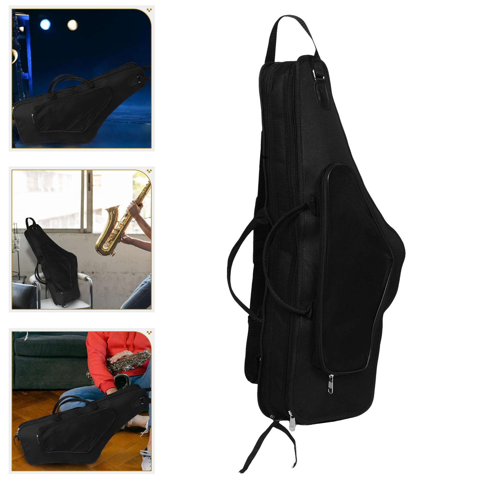 VICASKY Borsa per Sassofono Contralto Resistente e Antiurto, Zaino Tasche Organizzate per Accessori, Progettata per Musicisti Professionisti e Studenti