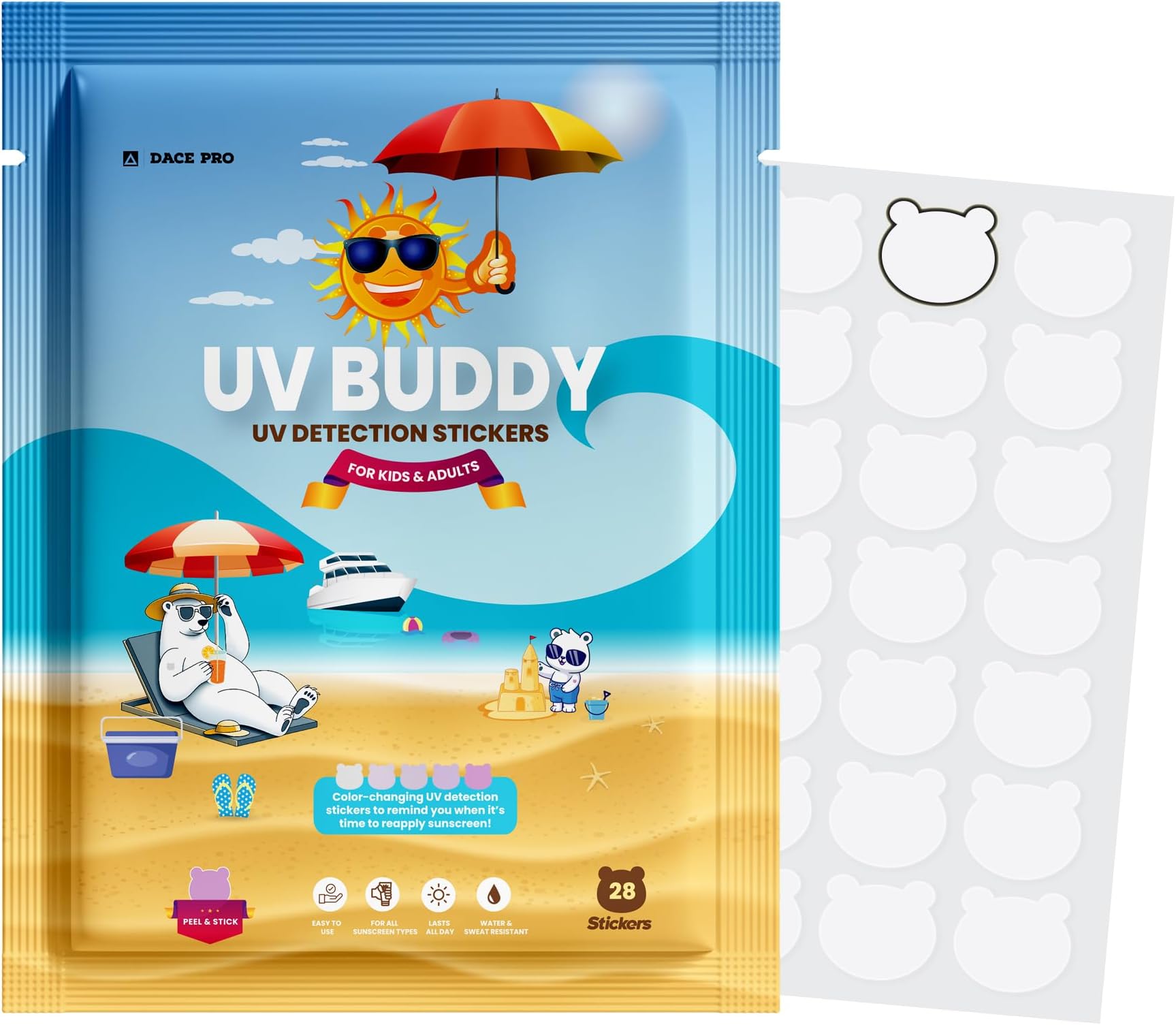 UV Buddy | UV Detection Stickers | Sunscreen Protection