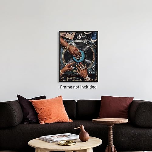 Miniatura 3 de rumlud Póster de lienzo musical de mujer negra de Y2K, arte de pared, arte de pared vintage, urbano, femenino, impresiones estéticas para bar,