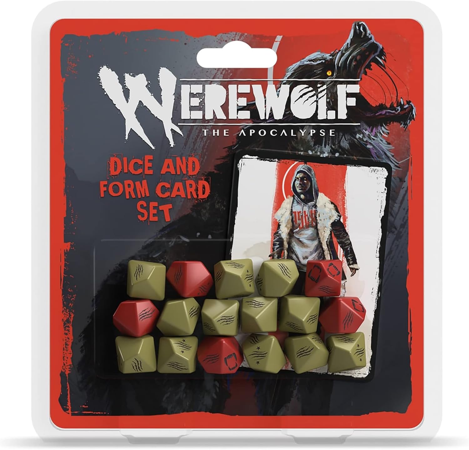 Renegade Game Studios Werewolf: The Apocalypse 5th Edition Dice & Form Card Set for RPG Players